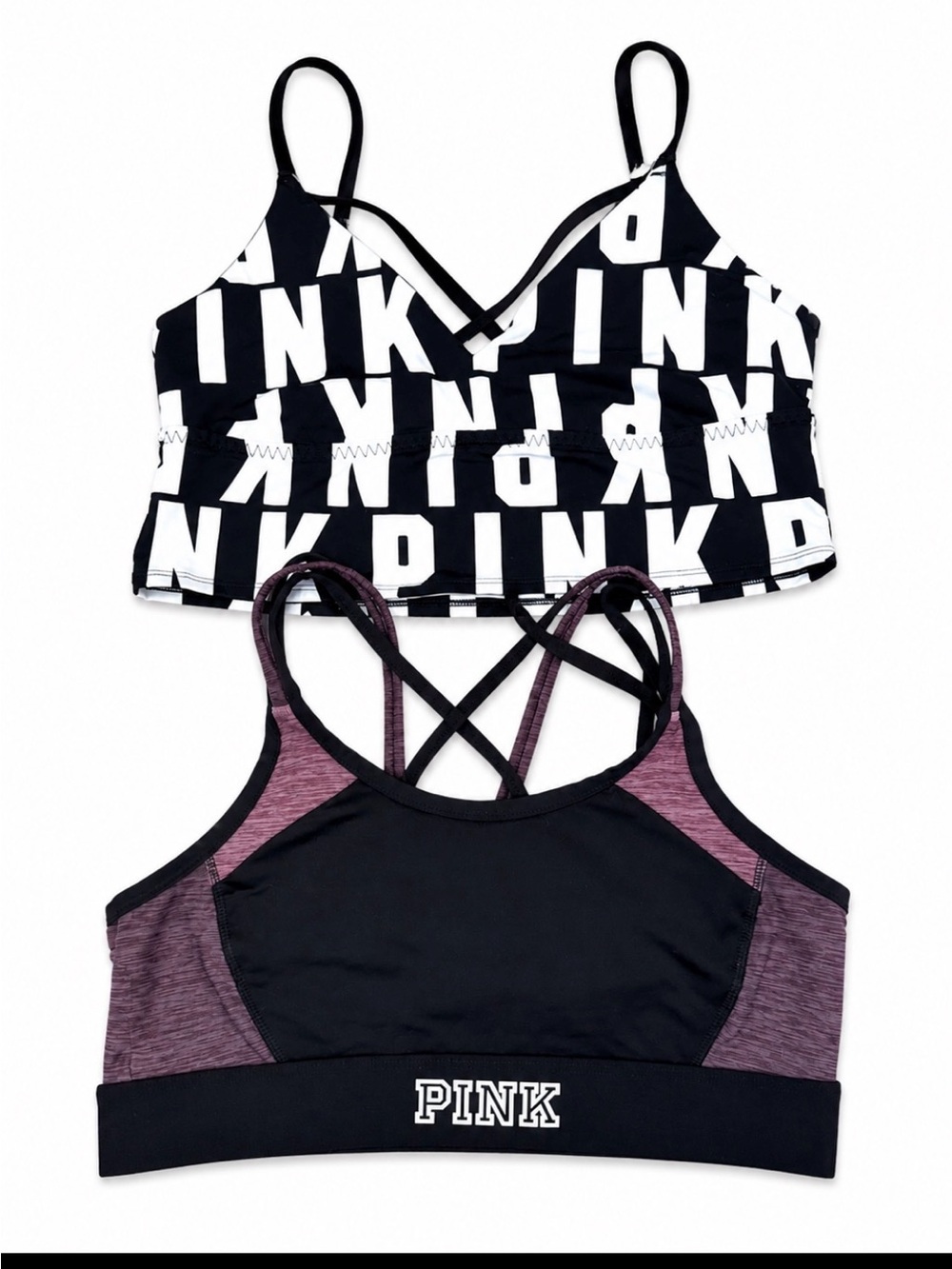 PINK Victoria's Secret Women’s Ultimate Logo Sports Bra’s Sz Medium